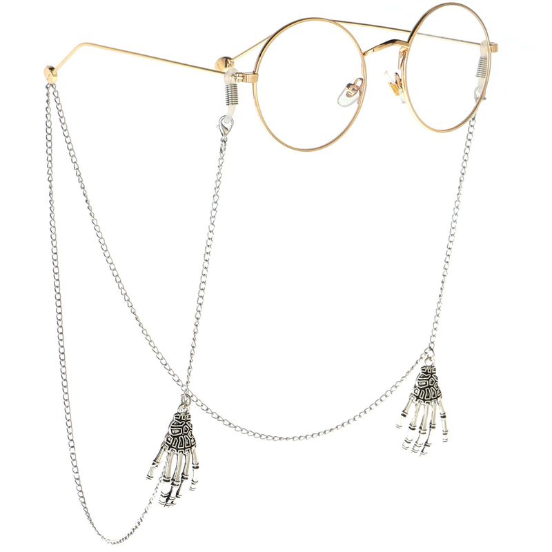Neue Silberne Rutsch Feste Brillen Kette Handfläche Metall Brillen Seil Lanyard Brillen Zubehör Zu Vernünftigen Preisen