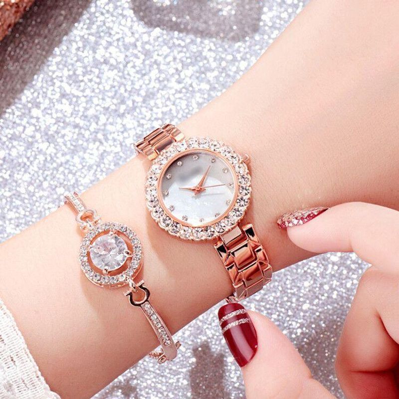 Waterproof Watch Set Bracelet Watch Two-piece Nhmm137404