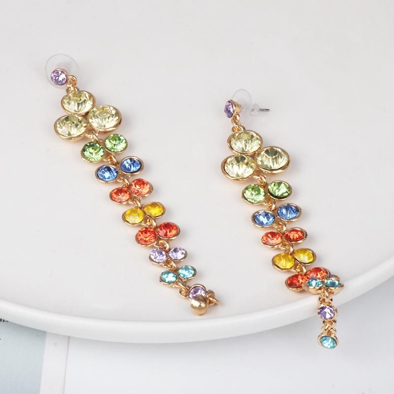 Womens Grape-studded Alloy Earrings Nhjj137806