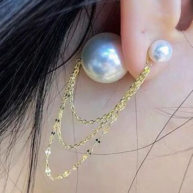 Womens Geometric Alloy Imitation Beads Earrings Nhmd137882