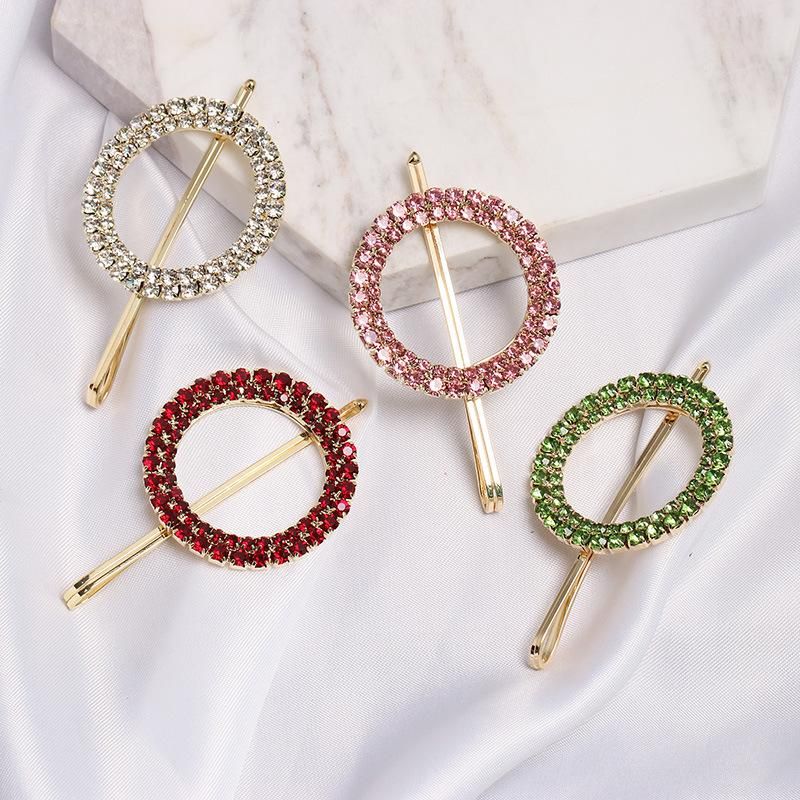 Minimalist Style Rhinestone-studded Letter O-shaped Hair Accessory Nhjj137966