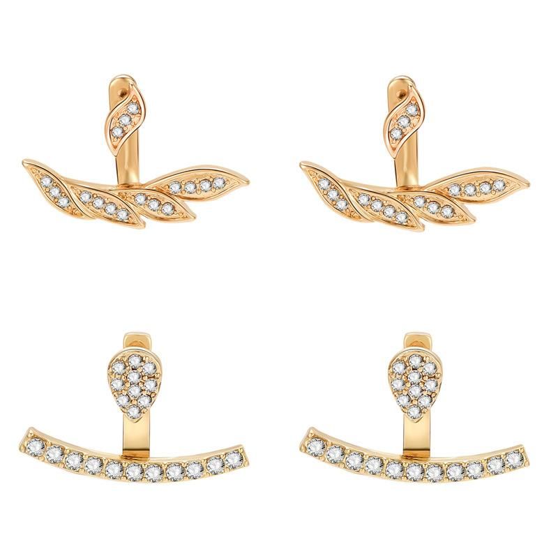 Stylish Personality Full Front And Rear Earrings Nhxs138221