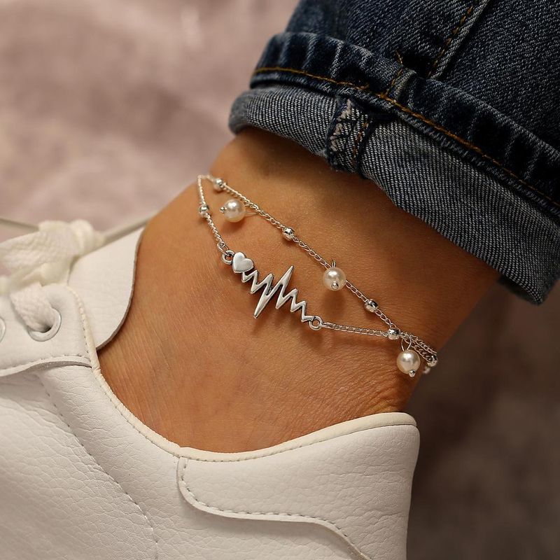 Retro Minimalist Inlaid Beads Anklet Bracelet Nhpj138277