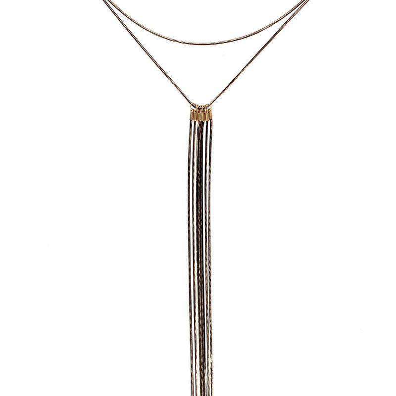 Fashion Wild Long Tassel Necklace Nhct138298