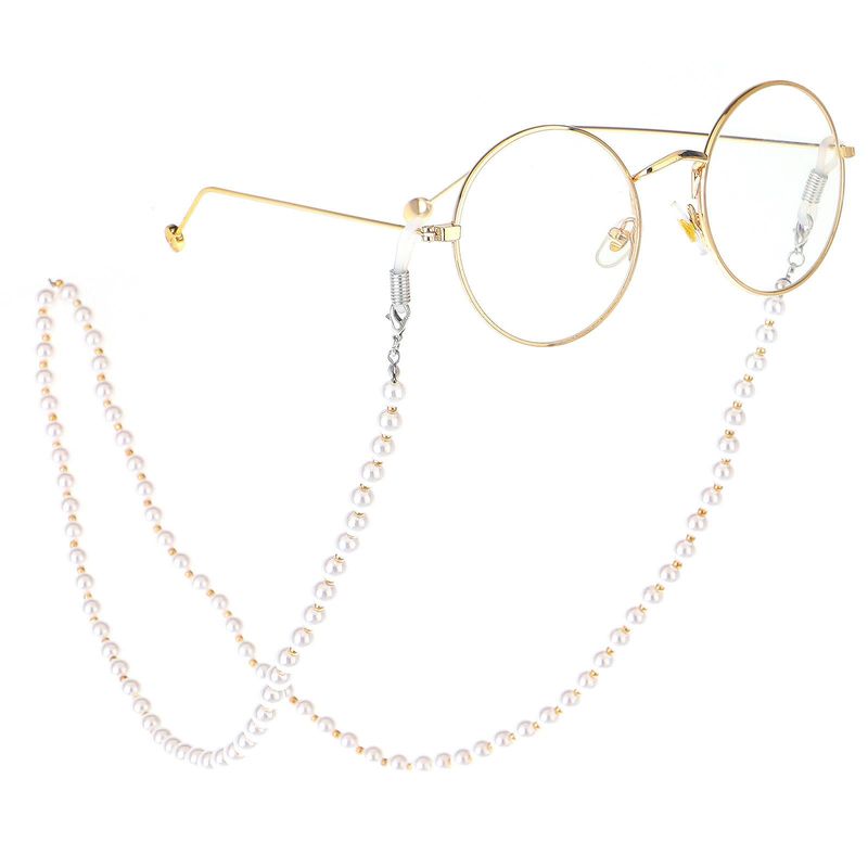 Fashion Rice Beads Glasses Chain Alloy Nhbc131016