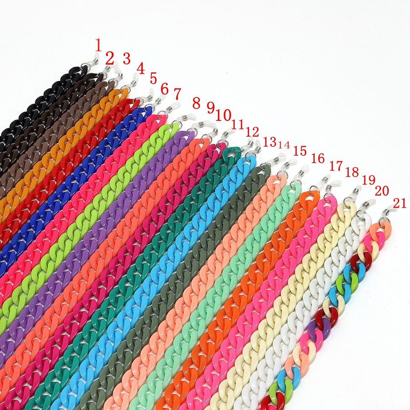 Acryl-masken Seil Brillen Kette 24 Farben Bonbon Farbe Mehrfarbige Konkave Brillen Seil Einzel Verpackung