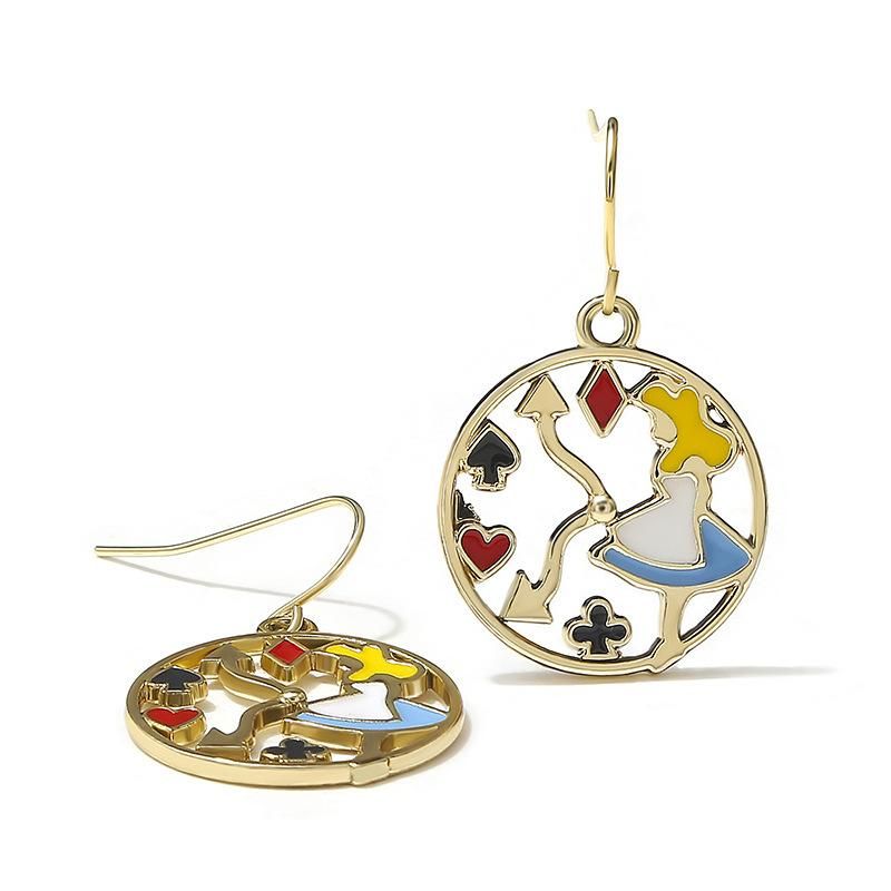 Alice Bande Dessinée Cyber Célébrité Boucle D'oreille Pour Coupe Courte Boucles D'oreilles Femelle Tempérament Coréen Simple Personnalisé Tout-match Long Pendentif Hippie