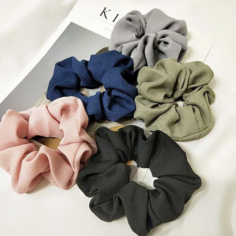 Korean Version Of The Net Color Solid Color Elastic Band Fabric Hair Ring Nhof132600
