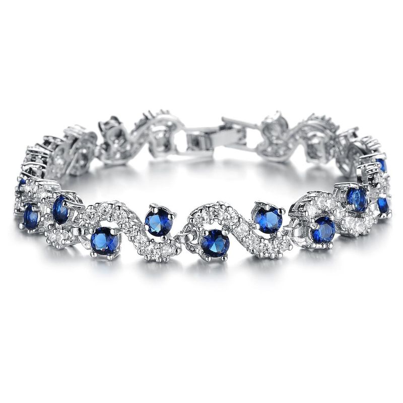 Flash Rhinestone Aaa Zircon Platinum Plated Bracelet Nhop139028