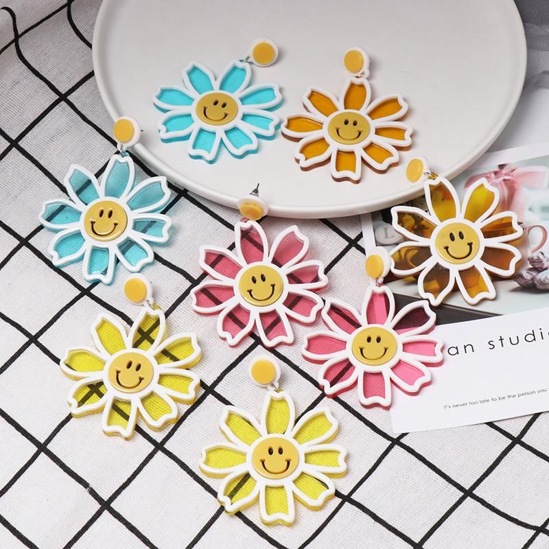 Fashion Macarons Sun Flower Earrings Nhjj142204