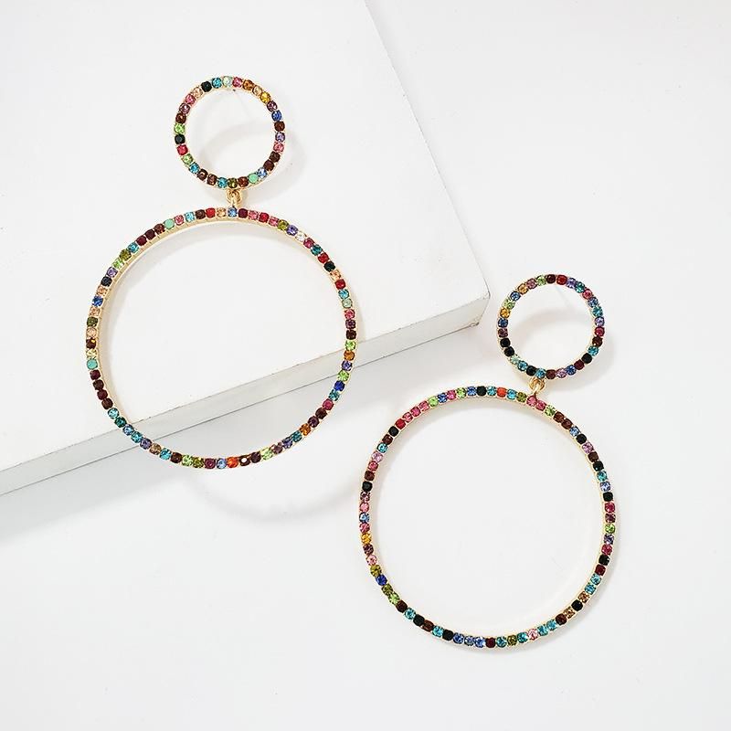 New Geometric Circle Studded Earrings Nhjj142213