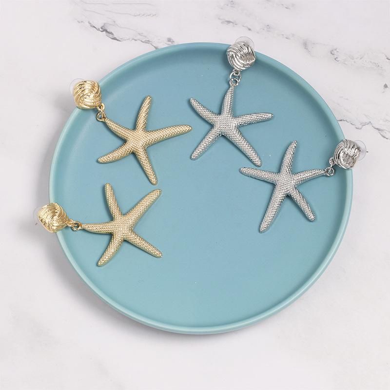 Simple Starfish Earrings Alloy And Alloy Nhjj142222