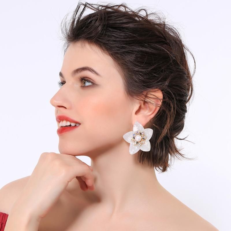 Creative Fresh Flower Stud Earrings Nhqd142384