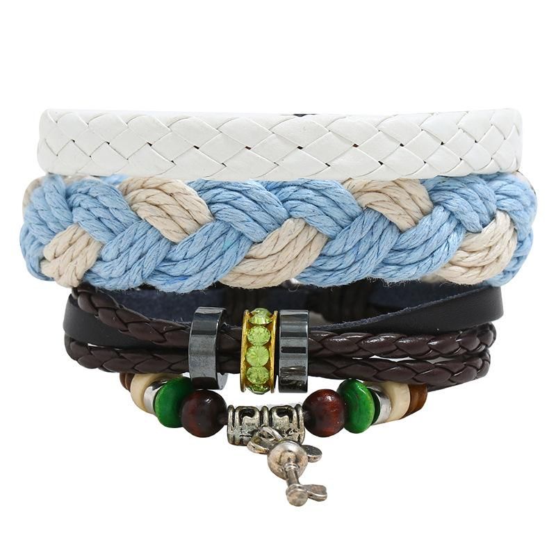 Multi-layer Woven Leather Bracelet Men Nhpk142824
