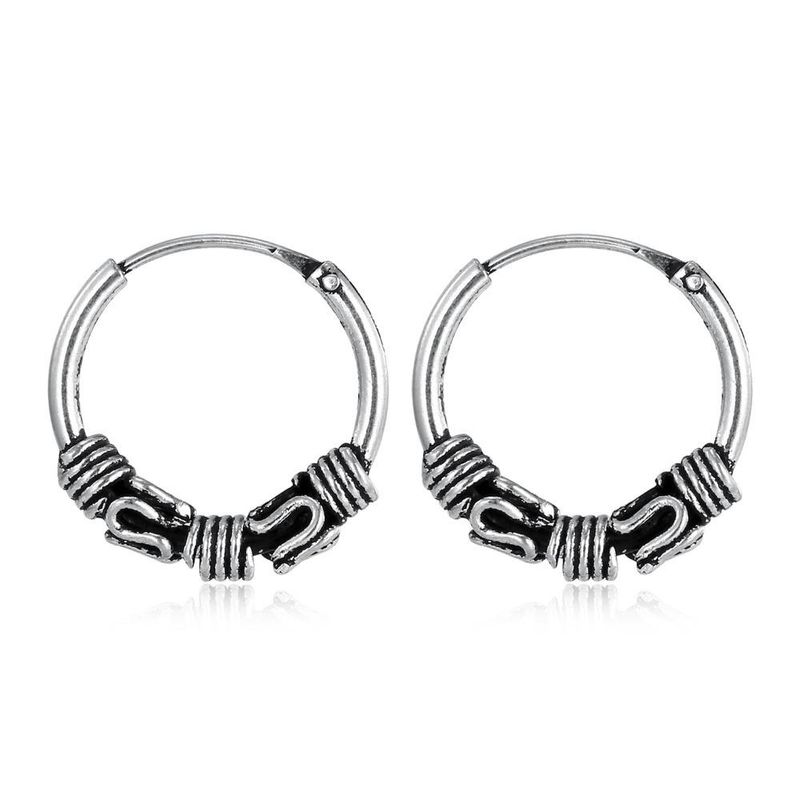 New Opening Ancient Alloy Round Hoop Earrings Nhgo143042