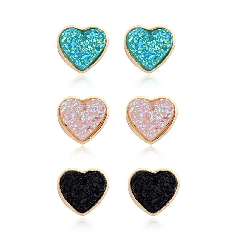 Simple Heart-shaped Small Stud Earrings Nhgo143091