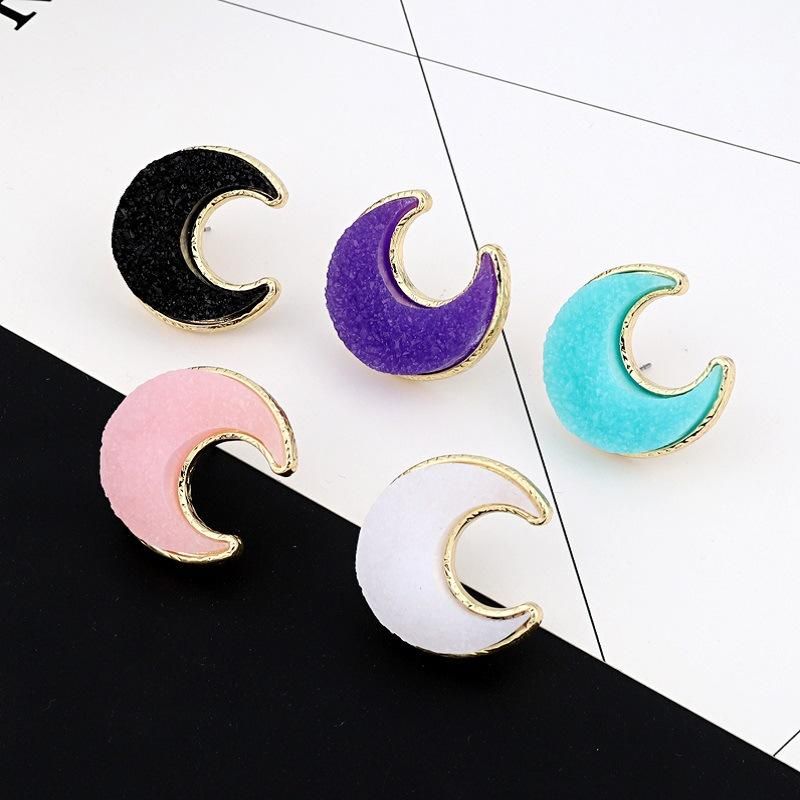 Womens Moon Resin Earrings Nhgo143103