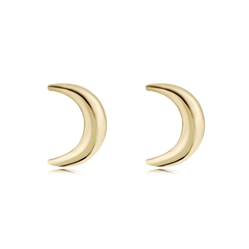 Lovely Moon Alloy Stud Earrings Nhgo143113