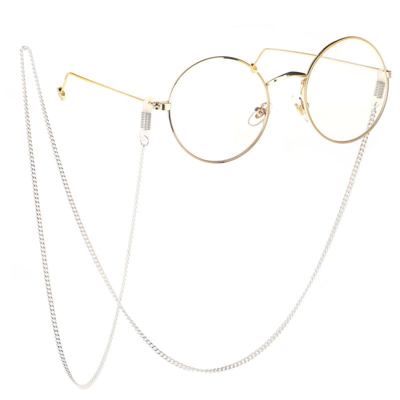 Heiße Mode Einfache Weiße Ketten Sonnenbrille Mit Brillen Kette