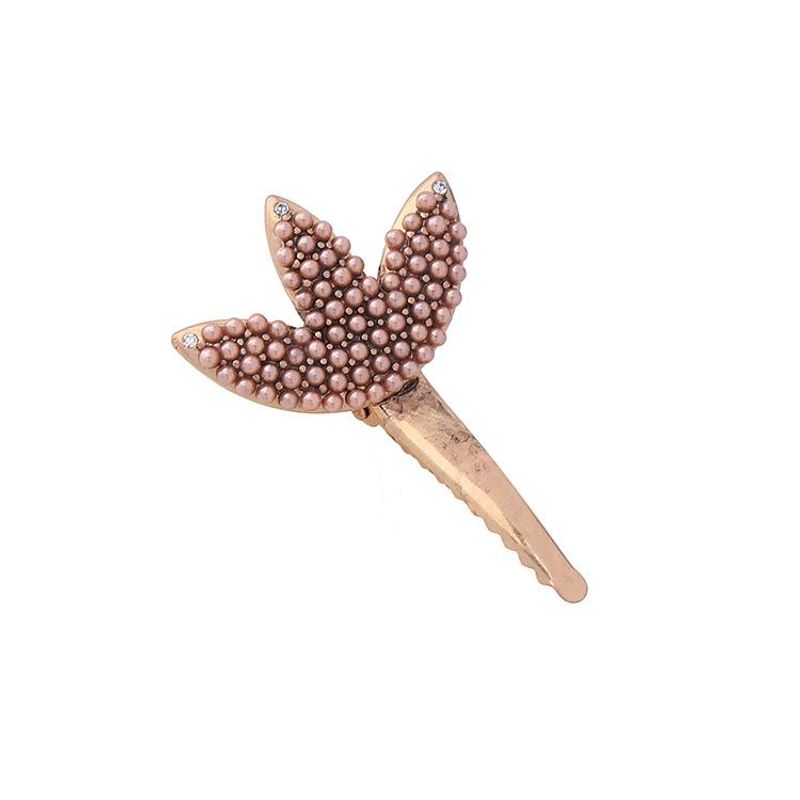 Vintage Alloy Simple Beads Leaf Ladies Hair Accessory Nhqd143752