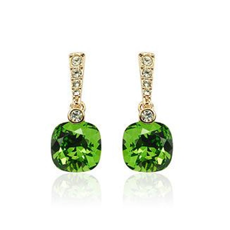 Neue Exquisite Diamant Besetzte Olivgrüne Kristall Ohrringe Im Koreanischen Stil Heiß Verkaufte Ohrringe Yiwu Schmuck Großhandel 124774