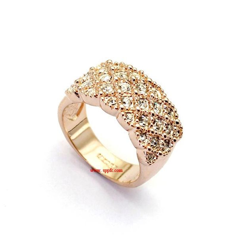 Anillo De Aleación De Diamante Completo De Lujo De Moda Nhlj143933