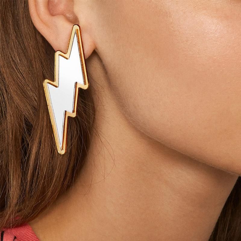 New Fashion Simple Lightning Alloy Earrings Nhjq144679