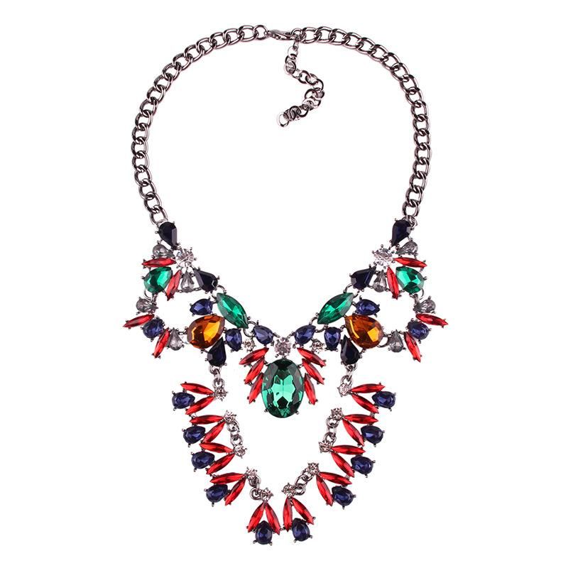 Collar De Diamantes De Color Largo De Moda Nhjq144801