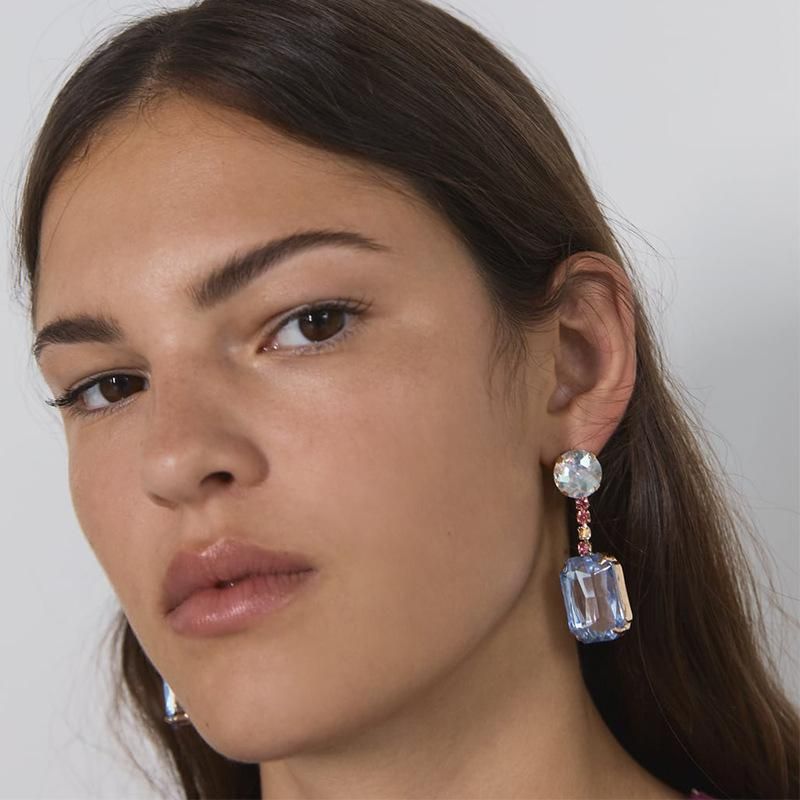Womens Geometric Rhinestone Earrings Nhjq139121