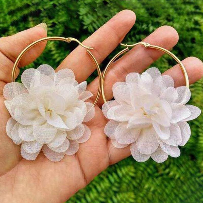 Fashion Simple Three-dimensional Flower Bud Earrings Nhmd139231