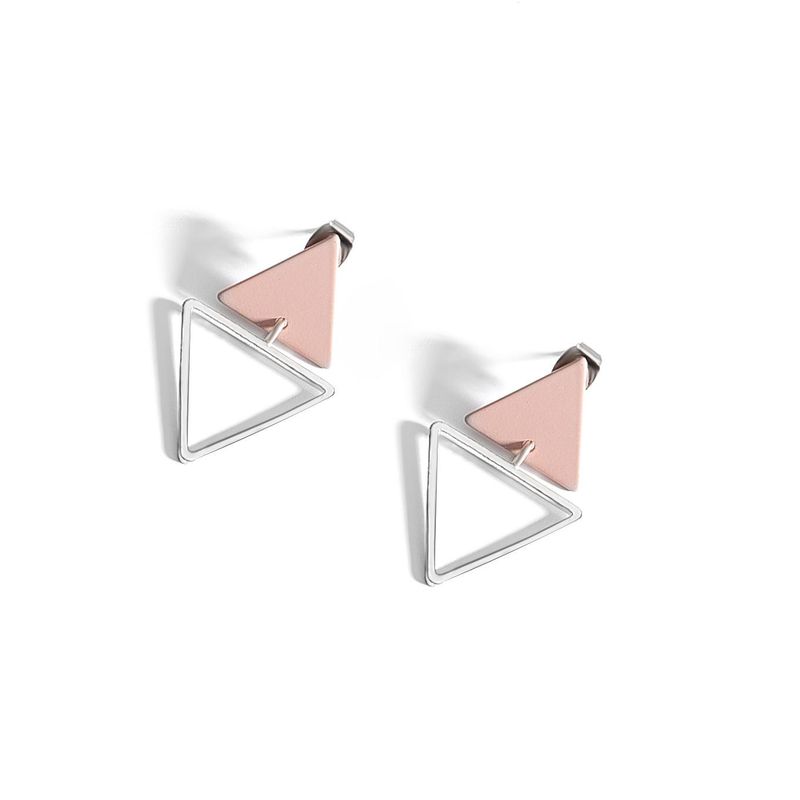 Womens Triangle Plating Alloy Earrings Nhll144872