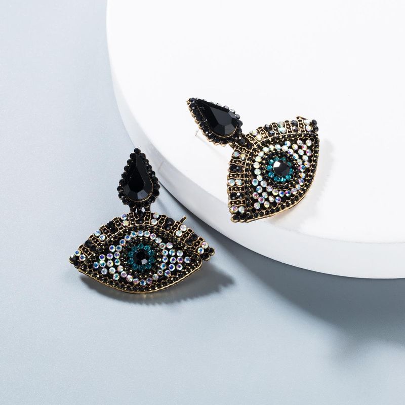 Vintage Style Animal Diamond Alloy Artificial Gemstones Earrings