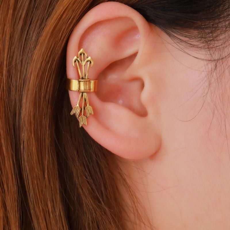 Fashion Vintage Metal Cross Ear Cuff Clip Earrings Nhdp145335