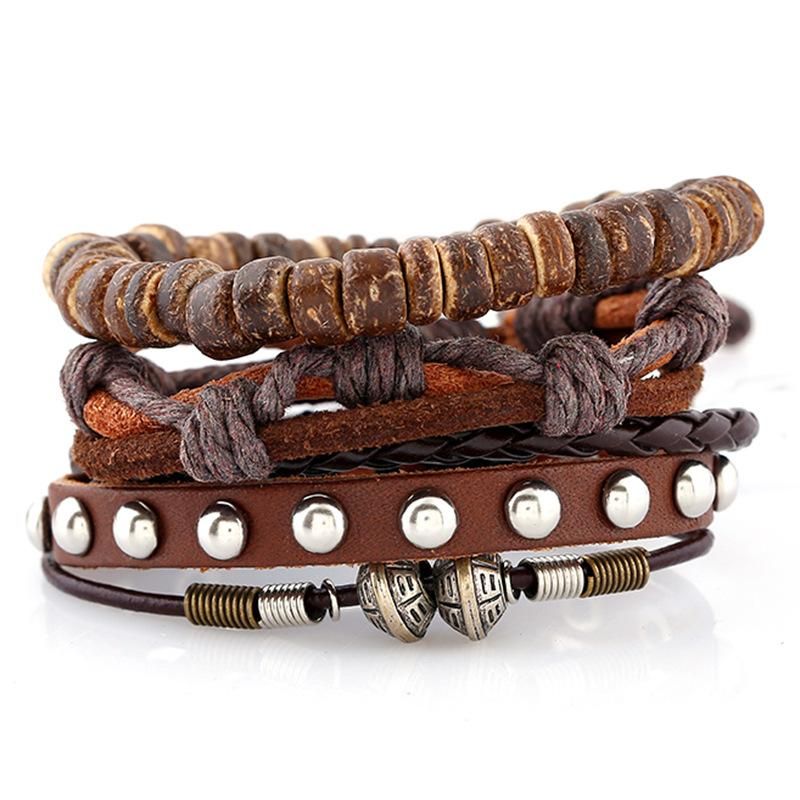 Vintage Woven Suit Leather Bracelet Nhpk145677