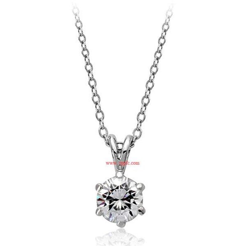 Coréen Simple Capricieux Ornement En Gros De Mode Unique Diamant Six Griffe Pendentif Collier Court Clavicule Chaîne 134885