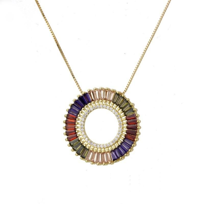 Round Hollow Colored Zircon Necklace Nhbp145835