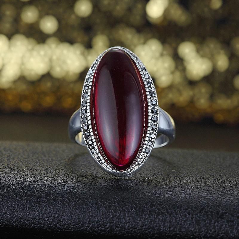 Mode Coréenne Rétro Diamants Semi-précieuse Pierre Anneau De Mode Bijoux De Mariée Élégante Usine En Gros 95810