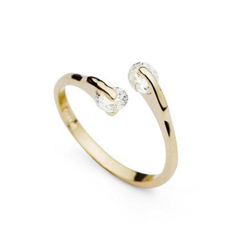 Anillo Brillante De Cristal Abierto De Moda Nhlj145897