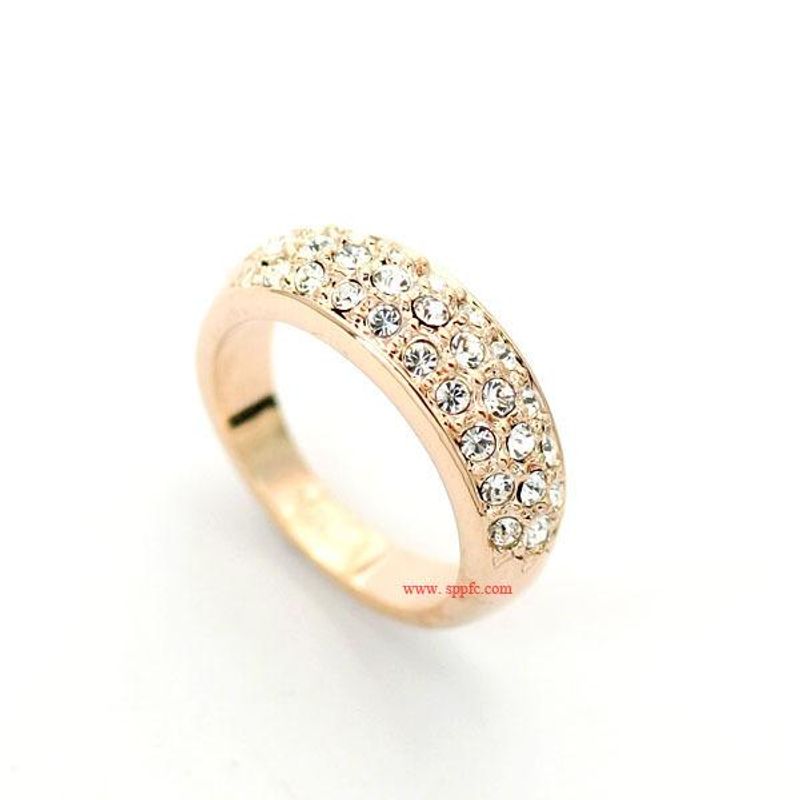 Elegante Y Sencillo Anillo De Aleación De Diamante Completo Nhlj145903