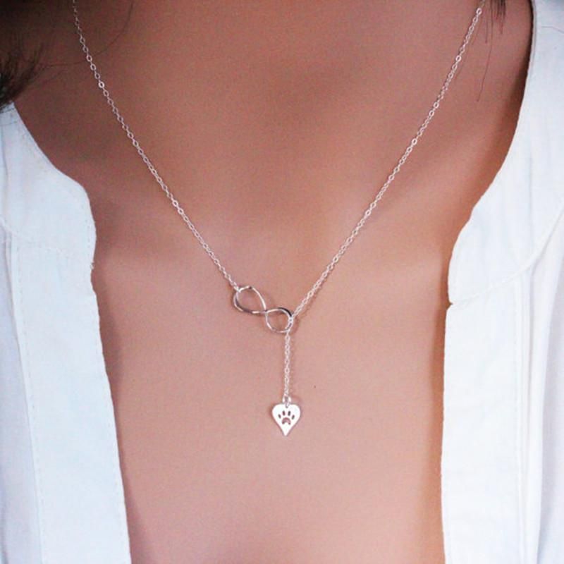 Fashion Copper Chain Hollow Cat Claw Alloy Necklace Nhcu146550