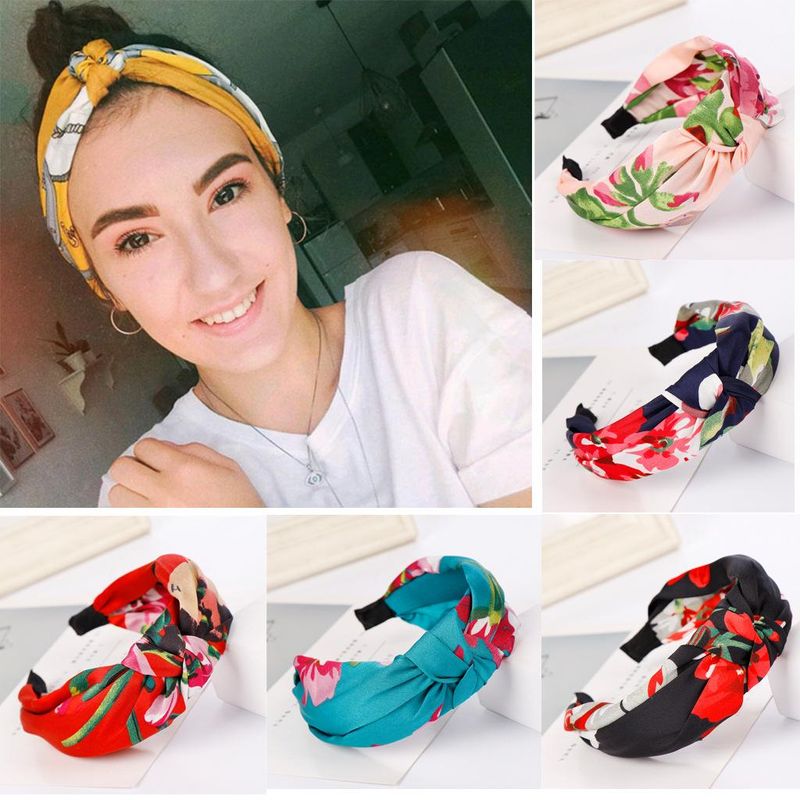 New Boho Flower Print Headband Nhhv146890