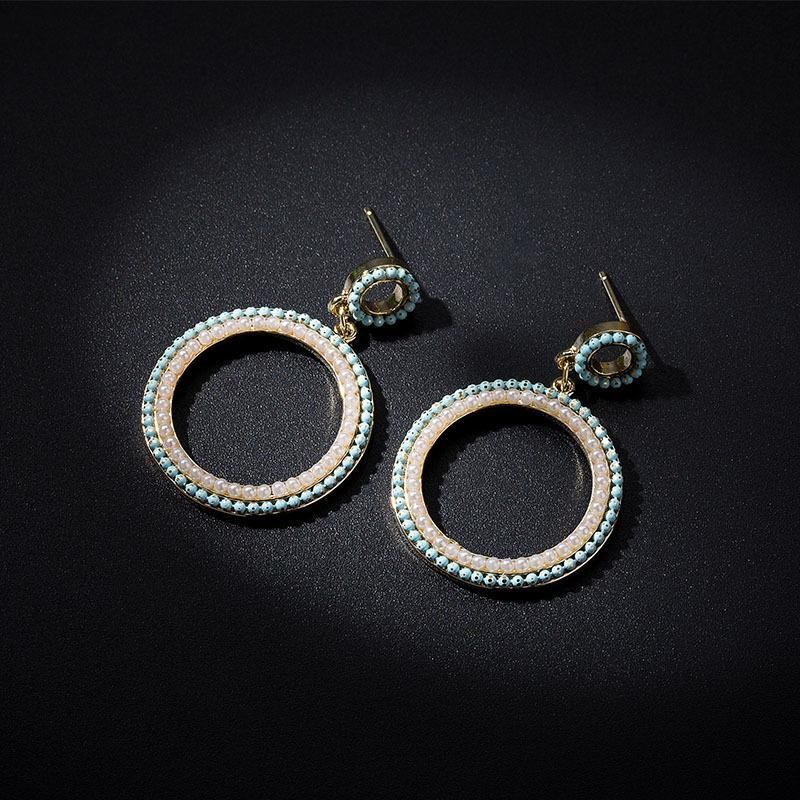 Simple Round Ring Earrings Nhll146952