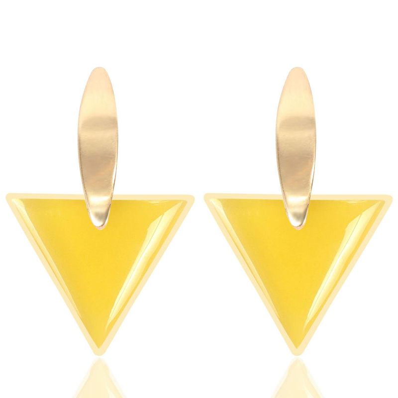 Fashion Geometric Triangle Acrylic Acetate Plate Earrings Nhct147083