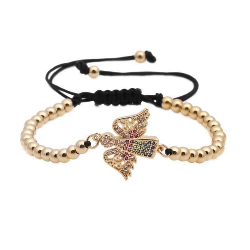 Fashion Micro-inlaid Zircon Copper Beads Woven Bracelet Nhyl147801