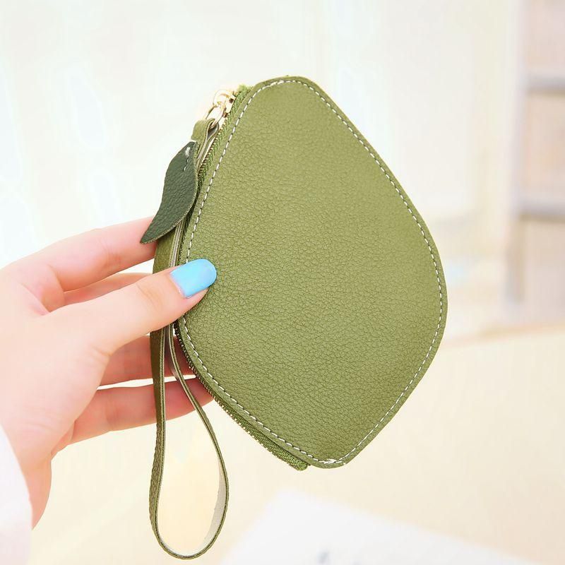 Spot Großhandel Mini Blatt Kleine Brieftasche Weiblich Neue Koreanische Kreative Hand Reiß Verschluss Kurze Blatt Geldbörse