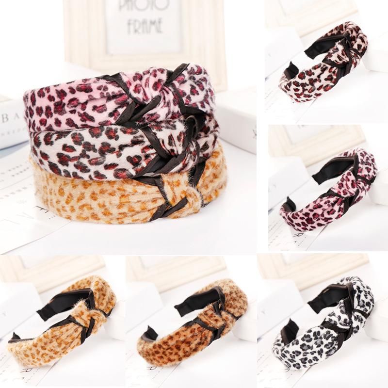 Cute Leopard Wave Point Wide Headband Multicolor Nhhv139965