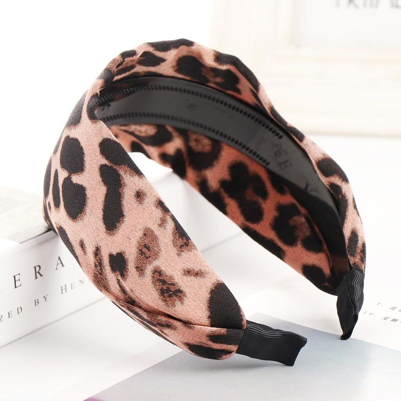 Diadema Ancha De Leopardo De Moda Nhhv139970