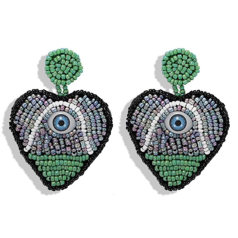 Europäische Und Amerikanische Grenz Überschreitende Neue Augen Reis Perlen Ohrringe Schmuck Mode Kreative Stil Reis Perlen Teufel Augen Ohrringe Ohrringe Frauen