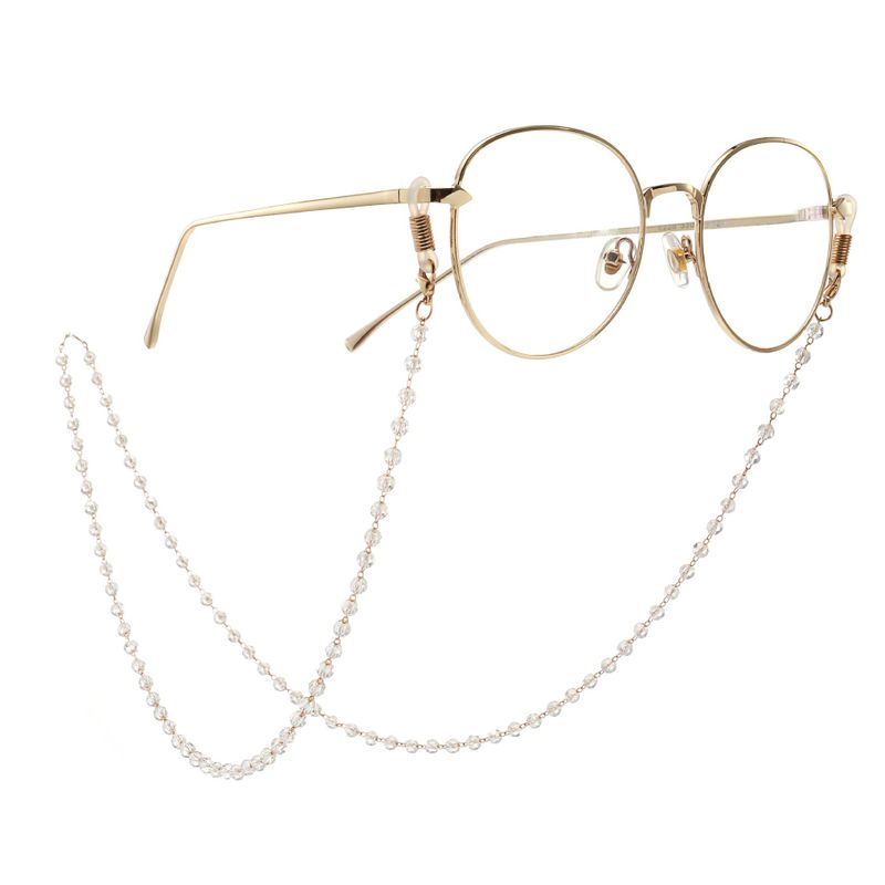 Gold Full Handmade Crystal Bead Chain Sunglasses Chain Nhbc151492