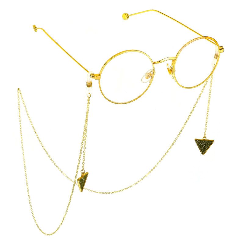 Golden Triangle Pendant Glasses Chain Nhbc151494